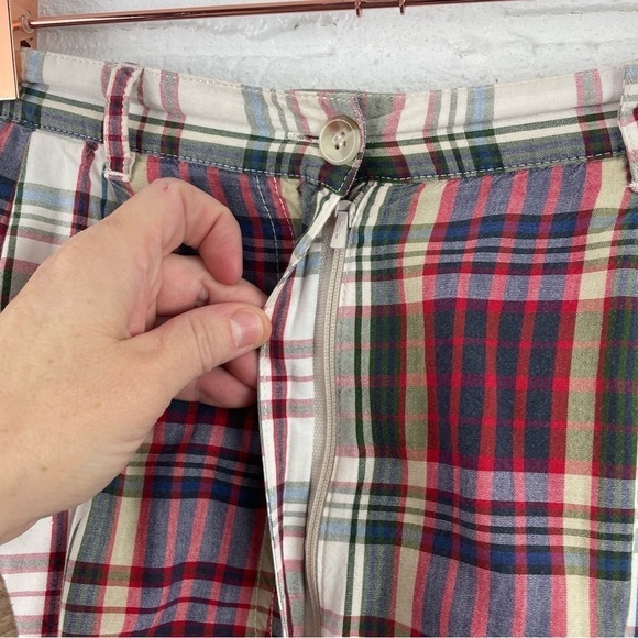 Pendleton Vintage 80s Chino Shorts Plaid Pleated High Waist Side Pockets 27 - Picture 5 of 14